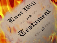 A burning last will and testament